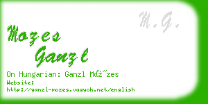 mozes ganzl business card